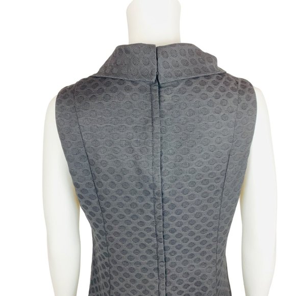 Vintage 1960s Mod Mini Dress Black Circles Peter Pan Collar | B 36" - Picture 10 of 12